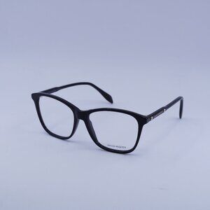 Alexander McQueen AM0191O 001 Eyeglasses Shiny Black 54mm Square Frame